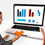 **User Behavior Analysis in the Sharing Economy**: Create an illustration depicting a diverse group of people interacting with a digital platform. Show various elements like charts and graphs representing user data and feedback being analyzed, highlighting the importance of understanding user needs in the sharing economy.