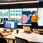 ** A vibrant, collaborative workspace in Stockholm featuring developers working on open-source software. The scene emphasizes teamwork, with diverse individuals contributing to a project projected on a large screen. Modern Swedish design elements and technology are prominent. The overall mood should be positive and energetic, showcasing the power of open collaboration.

**